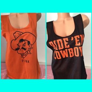 Victoria’s Secret PINK College mesh sports jersey reversible tank OSU